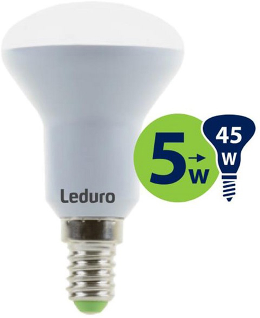 Лампа світлодіодна LED Leduro E14 2700K 5W 400 lm R50 21169 (4750703995627) - зображення 1