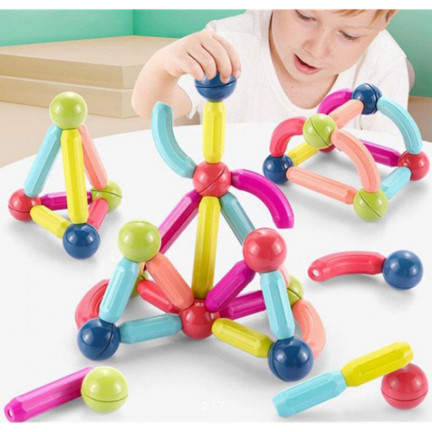Магнитный конструктор 26 палочек 10 шариков SKY Magnetic Sticks - изображение 4