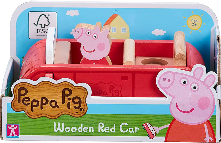 Drewniany zestaw do zabawy Świnka Peppa Samochód Świnki Peppy (07208) (5029736072087) - obraz 1