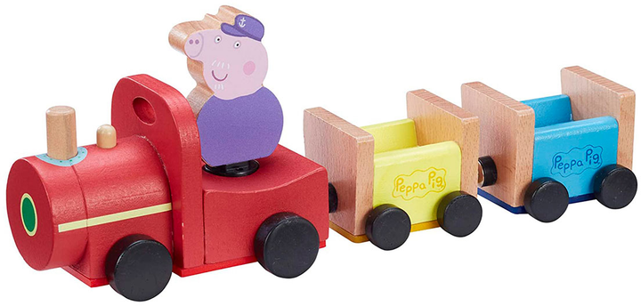 Drewniany zestaw do zabawy Peppa Pig Pociąg Dziadka Peppy (07210) (5029736072100) - obraz 2