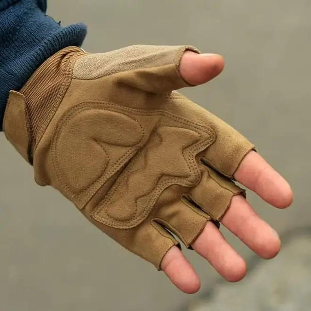 Перчатки тактические Helikon-Tex Короткопалые S Койот Half Finger Mk2 Gloves - Coyote (RK-HF2-NE-11-B03-S) - изображение 2
