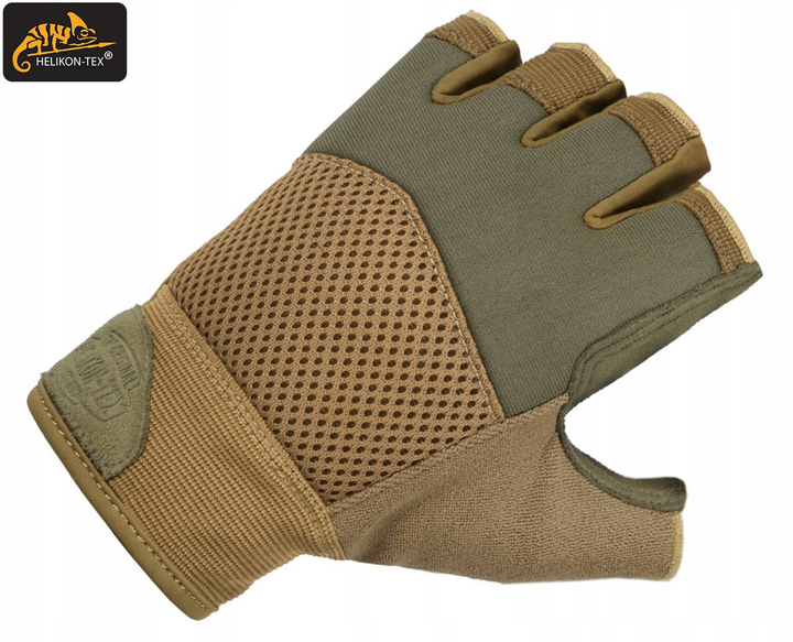 Рукавиці тактичні Helikon-Tex Короткопалі XL Олива-Койот Half Finger Mk2 Gloves - Olive Green / Coyote A (RK-HF2-NE-0211A-B06-XL) - зображення 2