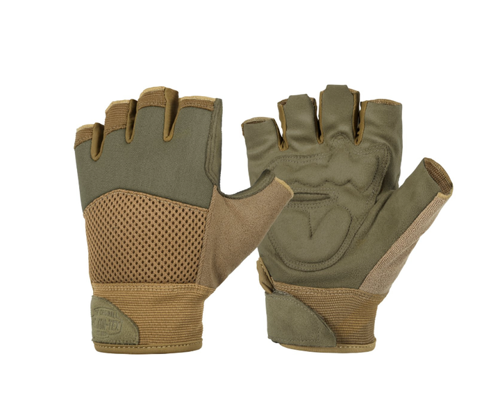 Рукавиці тактичні Helikon-Tex Короткопалі L Олива-Койот Half Finger Mk2 Gloves - Olive Green / Coyote A (RK-HF2-NE-0211A-B05-L) - зображення 1