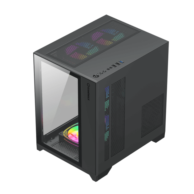 Корпус компьютерный GameMax Infinity Mini Black без блока питания Minitower Черный - Фото 3 Корпус компьютерный GameMax Infinity Mini Black без блока питания Minitower Черный - изображение 3