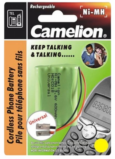 Акумулятор Camelion Rechargeable 3.6 В 600 мАг (17200109) - зображення 1