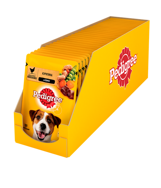 Консервированный корм Pedigree с курицей и овощами в соусе 100 г (5900951017322) - изображение 3