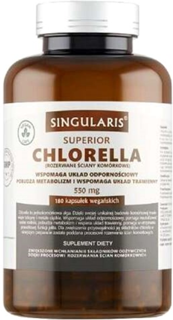 Suplement diety Singularis Chlorella 550 Mg 180 caps (5907796631621) - obraz 1