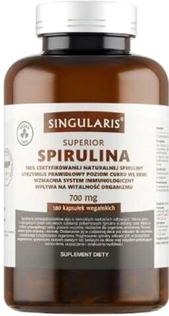 Suplement diety Singularis Spirulina 700 Mg 180 caps (5907796631638) - obraz 1