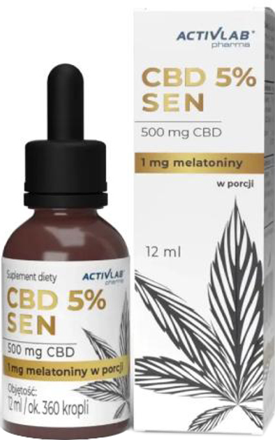 Suplement diety Activlab CBD 5% Sen 12ml (5907368802930) - obraz 1