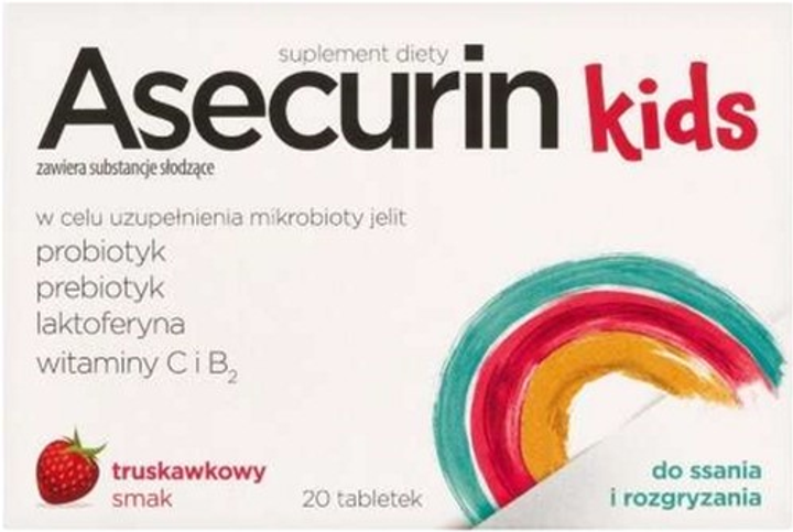 Suplement diety Aflofarm Asecurin Kids 20 tabs (5902802707505) - obraz 1