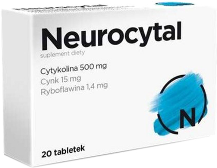 Дієтична добавка Aflofarm Neurocytal 20 таблеток (5902802706447) - зображення 1