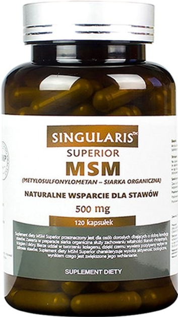 Suplement diety Singularis Superior MSM 120 caps (5903263262329) - obraz 1