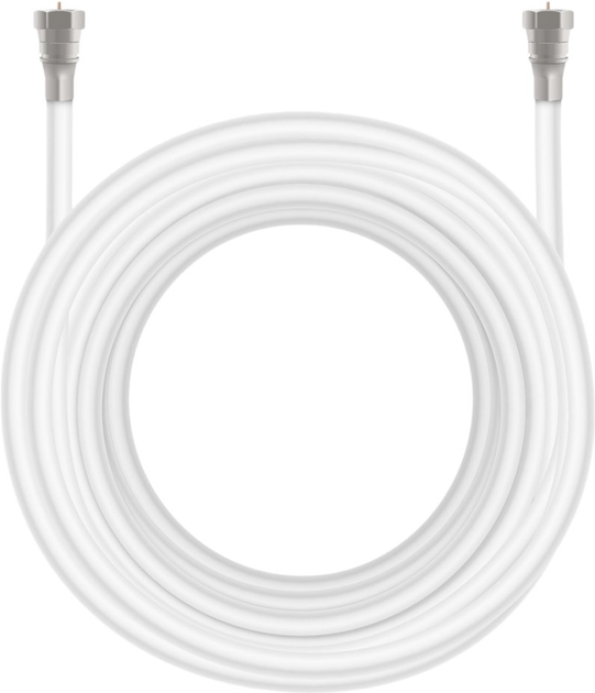 Kabel Arcas Koaksjalny-F - Koaksjalny-F 20 m White (93720020) - obraz 1