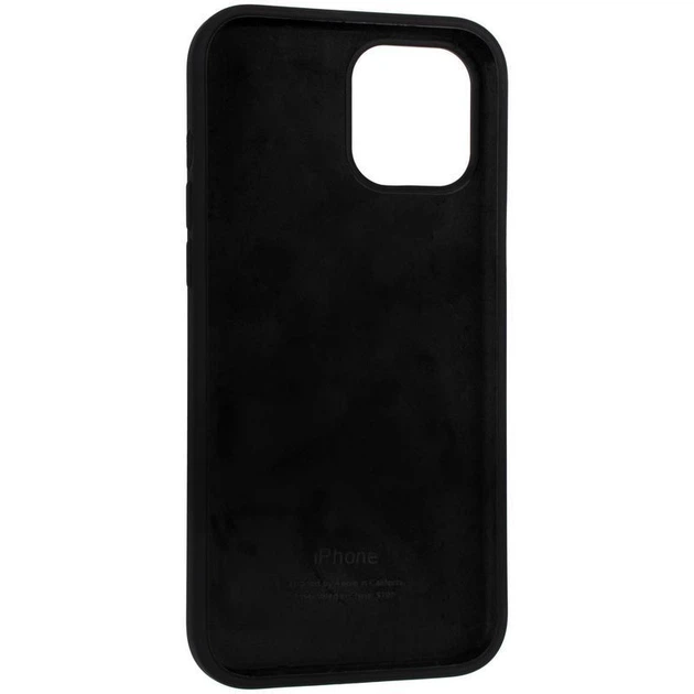 Чехол Fiji Silicone Case для Apple iPhone 13 Pro Max бампер накладка Soft Touch с микрофиброй Black - изображение 3