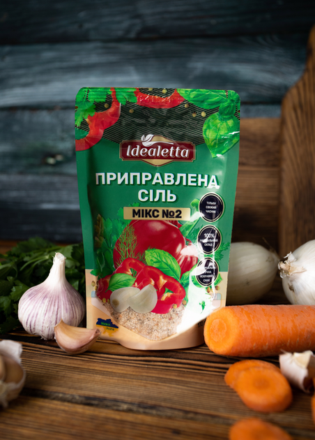 Упаковка Приправленная соль Idealetta Микс №2 со сладкой паприкой, базиликом и травами 170 г х 3 шт (4820217170046) - изображение 5
