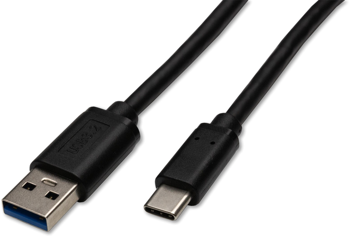 Kabel Captiva USB Type A - USB Type-C 1 m Black (4046373802908) - obraz 1