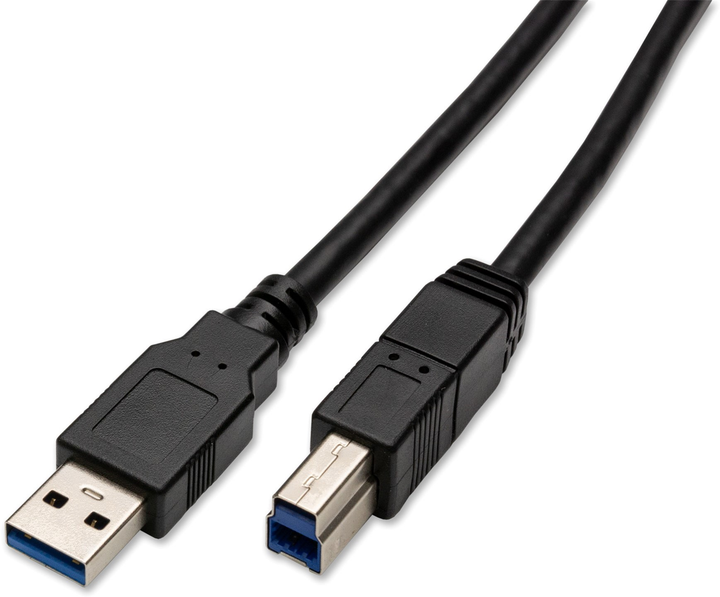 Kabel Captiva USB Type A - USB Type-B 3 m Black (4046373802939) - obraz 1