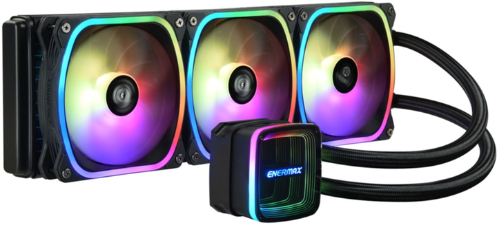 Система рідинного охолодження Enermax Aquafusion ADV 360 мм Squa RGB Black (ELC-AQFA360-SQA) - зображення 2