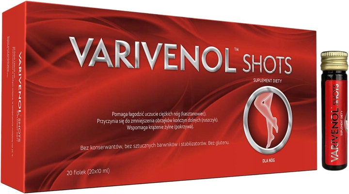 Suplement diety Valentis Varivenol Shots 20 x 10 ml (7640153061065) - obraz 1