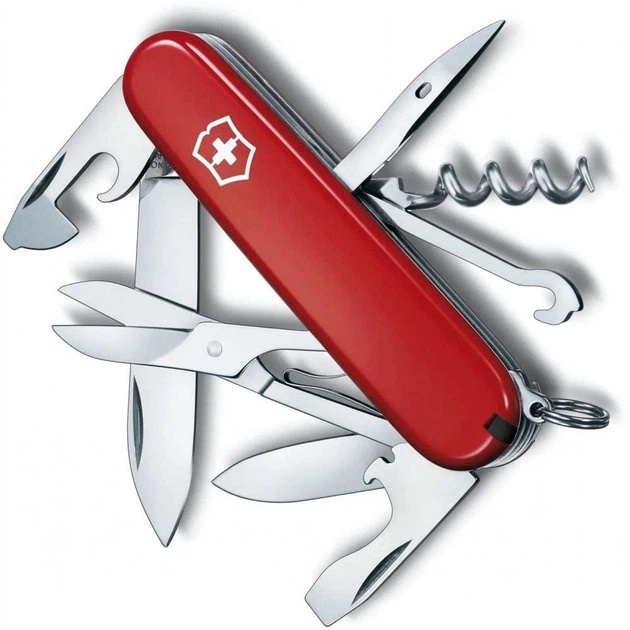 Складной швейцарский нож Victorinox Climber Ukraine Black-Red 14 in 1 Vx13703.1.3 - изображение 2