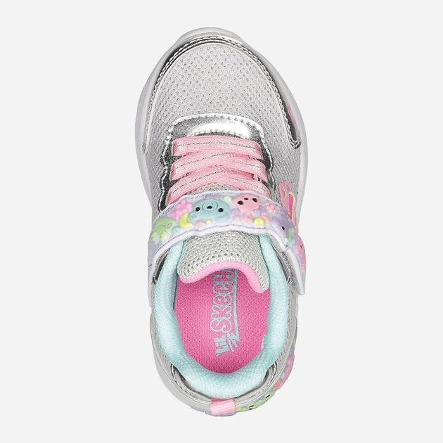 Sneakersy dziecięce dziewczęce Skechers 303155N 21 Srebrne (196311553004) - obraz 4