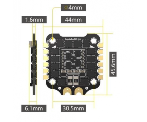 FPV модуль Регулятор скорости SpeedyBee BLS 50A 30x30 4-in-1 ESC - Фото 4 FPV модуль Регулятор скорости SpeedyBee BLS 50A 30x30 4-in-1 ESC - изображение 4