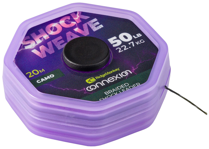 Шоклідер Ridge Monkey Connexion Shock Weave Braided Shock Leader 20 м 50 lb/22.7 кг Camo (91680311) - зображення 3