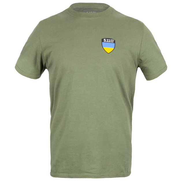 Футболка з малюнком 5.11 Tactical Shield Ukraine Лімітована Серія XL Military Green - зображення 2