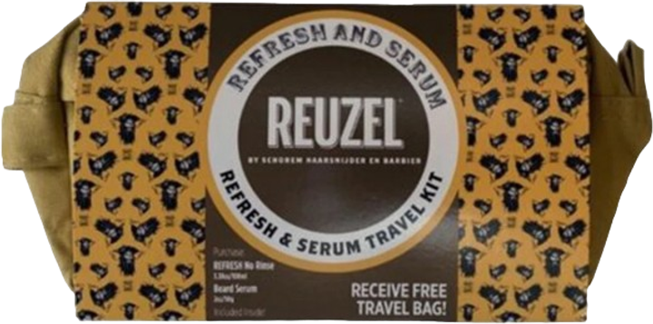 Набір для догляду за бородою Reuzel Try Reuzel Beard kit Шампунь для бороди 100 мл + Сироватка для бороди 50 г + Косметичка (0850031020887) - зображення 2