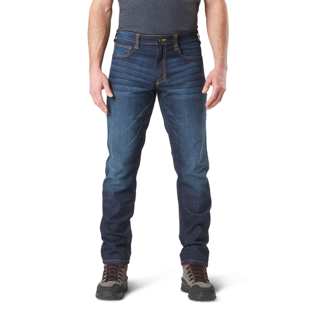 Брюки тактические джинсовые 5.11 Tactical Defender-Flex Slim Jeans W34/L34 Dark Wash Indigo - изображение 1