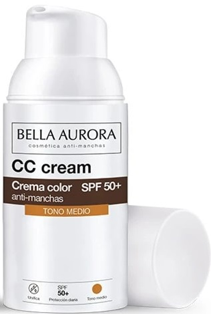 Сонцезахисний крем Bella Aurora Anti-Dark Spots SPF 50+ Medium Shade 30 мл (8413400004479) - зображення 1