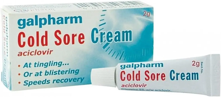 Крем от герпеса, Cold Sore Cream aciclovir, Galpharm, 2гр - изображение 1