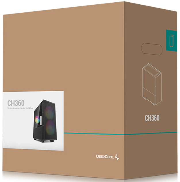 Корпус DeepCool CH360 Black (R-CH360-BKAPE3-G-1) - зображення 15