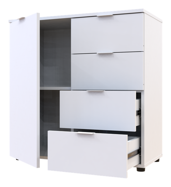 Комод Doros Рон 1 1 фасад 4 шухляды Белый 80х38х81 (41516005) - Фото 3 Комод Doros Рон 1 1 фасад 4 шухляды Белый 80х38х81 (41516005) - изображение 3