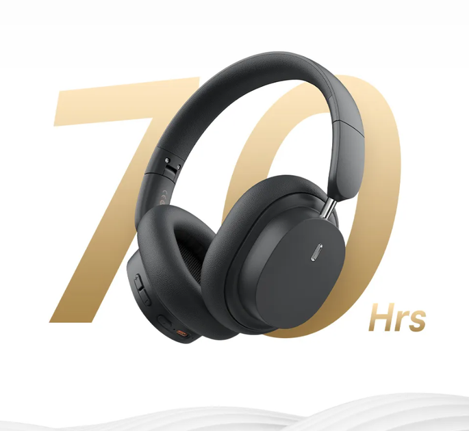Беспроводные наушники Baseus Bowie Bluetooth 5.3 Earphone HIFI Stereo Headset 40mm, Серый (D05) - изображение 2