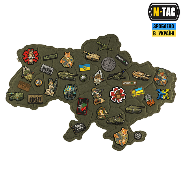 Панель для нашивок M-Tac Карта Украины Ranger Green - изображение 1