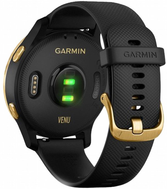 Ремінець Garmin для Venu 20 мм Black / Gold (753759229931) - зображення 2