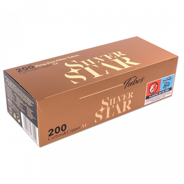 Гільзи для сигарет Silver Star X-Long Carbon & Сopper 24мм 200шт - изображение 4