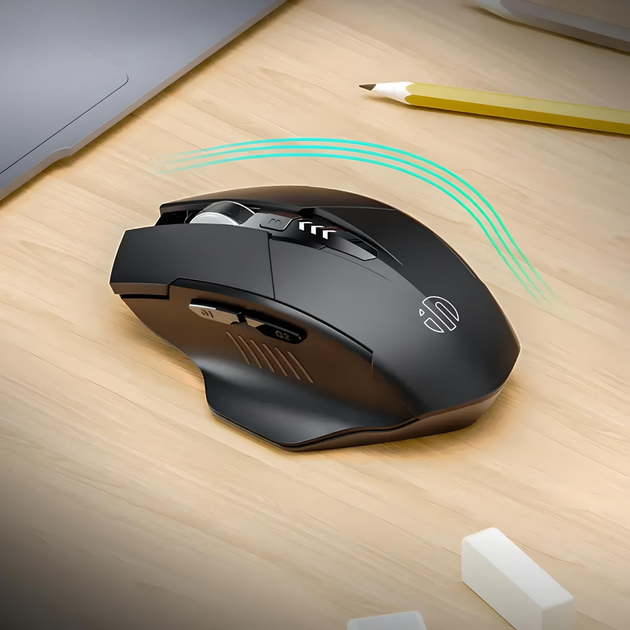 Мышь беспроводная INPHIC F1 с подключением USB 2.4G, аккумулятором, индикатором заряда и 2400 DPI, mate black - изображение 8