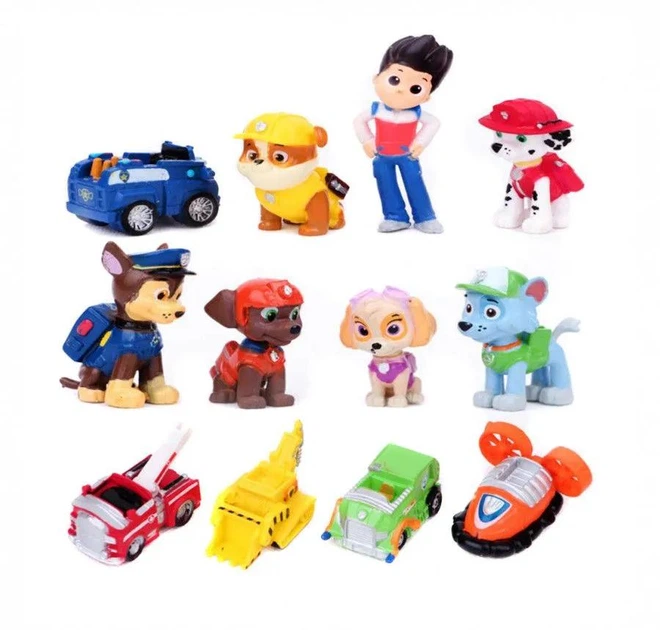 Набор фигурок Щенячий патруль Paw Patrol с машинками, 12 шт - изображение 2