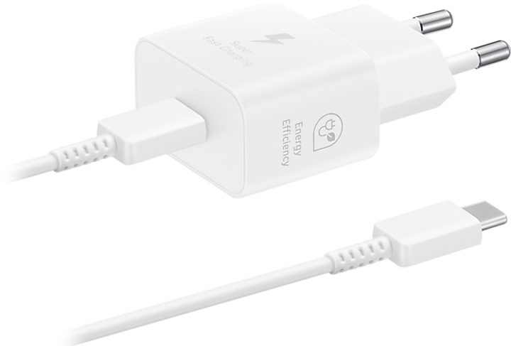 Ładowarka sieciowa Samsung 25W Type-C Cable White (EP-T2510XWEGEU) - obraz 1