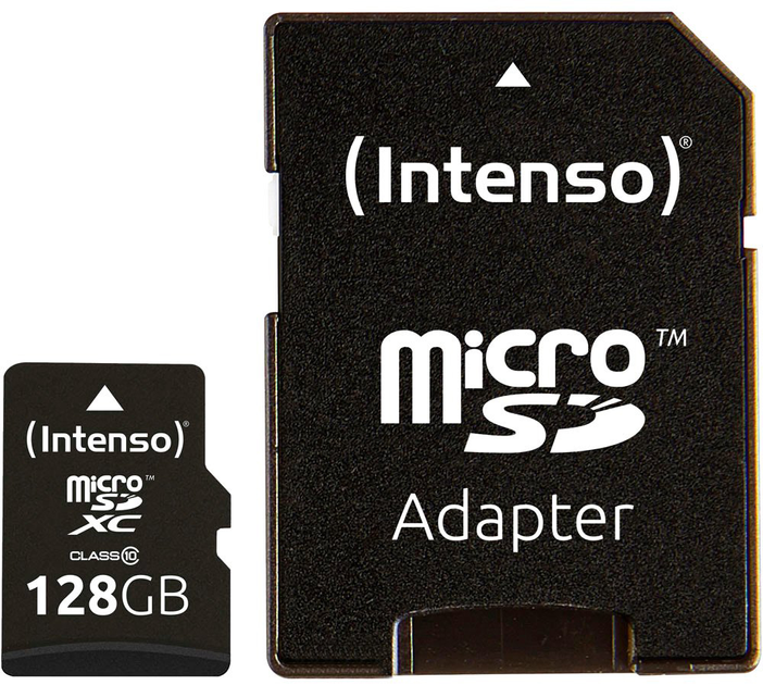 Карта пам'яті Intenso microSDXC 128GB Class 10 + SD адаптер (3413491) - зображення 1