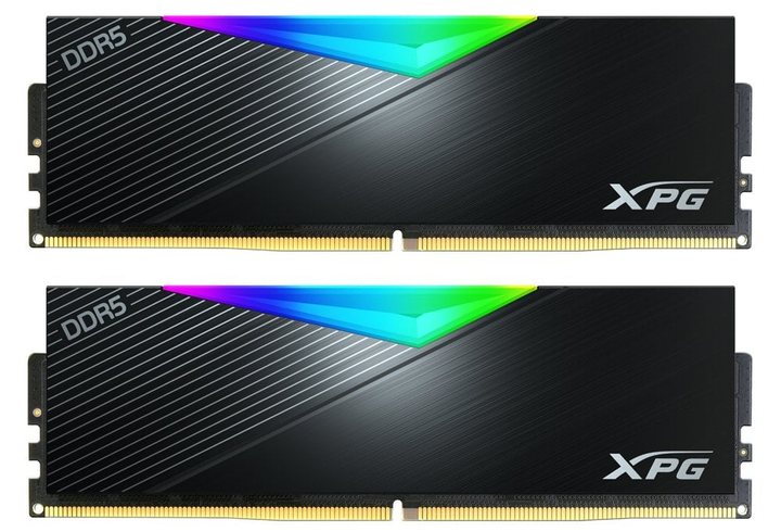 Оперативна пам'ять ADATA DDR5-6000 32768MB PC5-48000 (Kit of 2x16384) XPG Lancer RGB Black (AX5U6000C3016G-DTLABRBK) - зображення 1