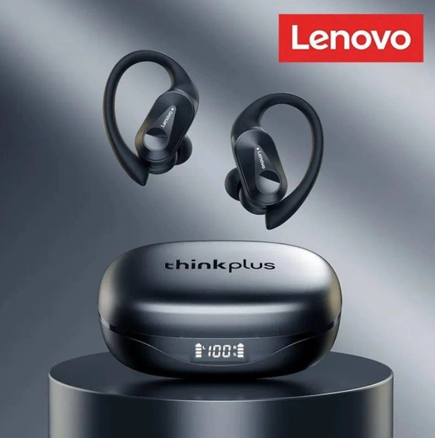 Навушники Lenovo LP75 ThinkPlus Bluetooth 5.3 для iPhone/Android Black бездротові вакуумні - зображення 3