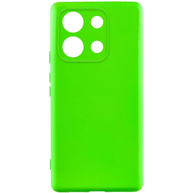 Чехол для Xiaomi Redmi Note 13 Pro 4G GETMAN TPU Liquid Silk Full Camera Салатовый/Neon Green - Фото 1 Чехол для Xiaomi Redmi Note 13 Pro 4G GETMAN TPU Liquid Silk Full Camera Салатовый/Neon Green - изображение 1