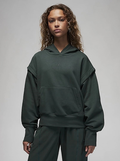 Акція на Худі жіноче Nike W J Spt Fleece Top FB4609-316 S Сіре від Rozetka