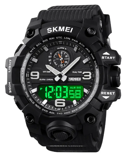 Чоловічий наручний годинник Skmei 1586 Black - Фото 2 Чоловічий наручний годинник Skmei 1586 Black - изображение 2
