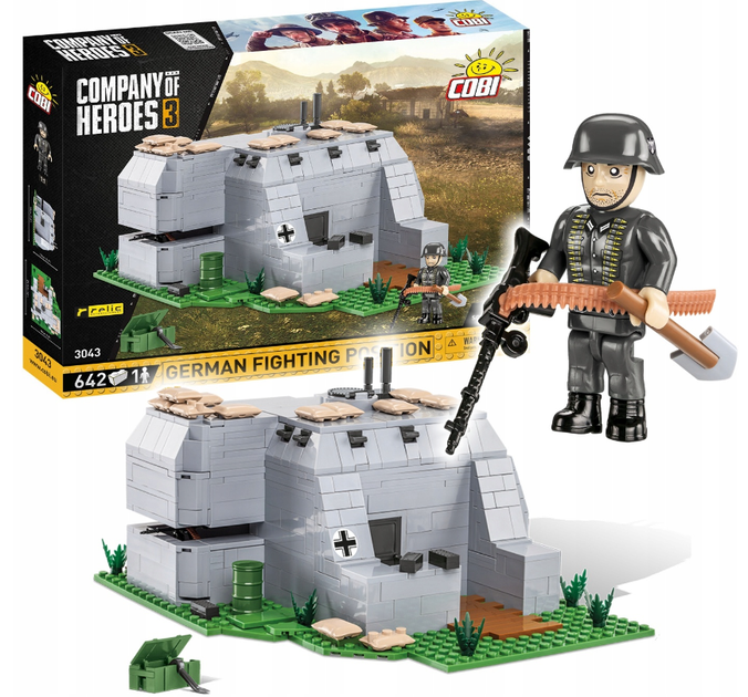 Klocki konstrukcyjne Cobi Company of Heroes Niemiecki bunkier 642 elementów (5902251030438) - obraz 2