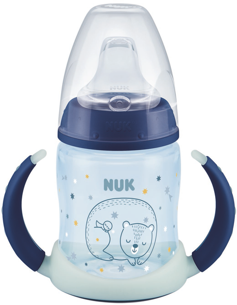 Butelka Nuk First Choice Plus z uchwytami 150 ml Niebieska (4008600400400) - obraz 3