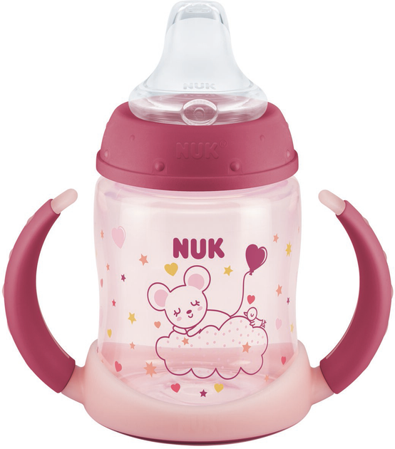 Butelka Nuk First Choice Plus z uchwytami 150 ml Różowa (4008600400417) - obraz 2